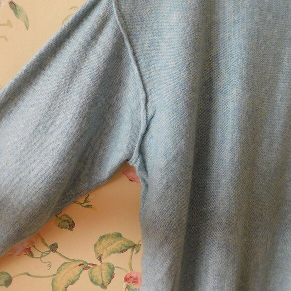 🦅 American Eagle Baby Blue Oversized Sweater Knit 🌳🍃 - Picture 5 of 15